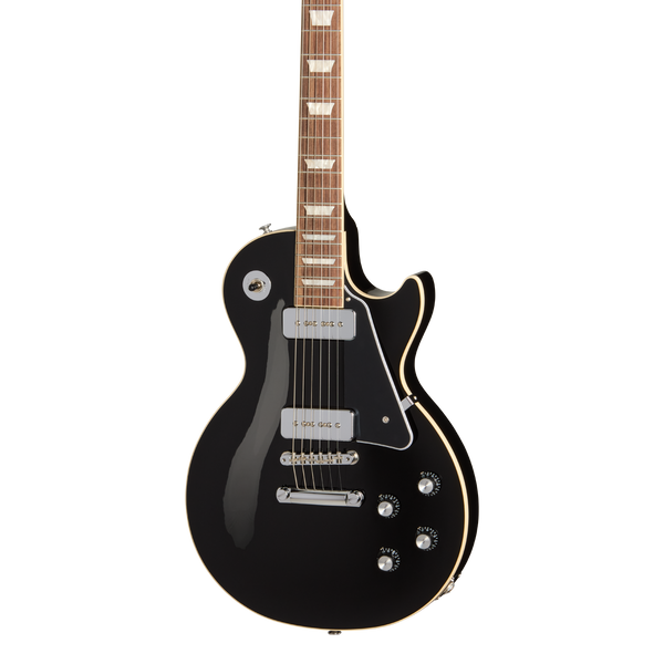 Front of Gibson USA Noel Gallagher Les Paul Standard Ebony.