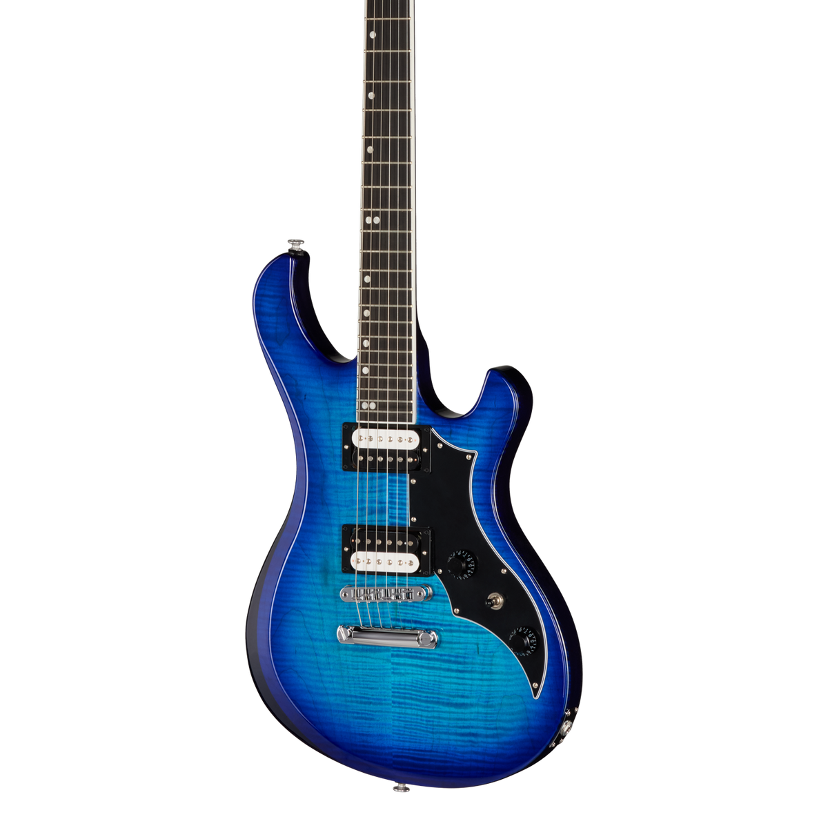 Front of Gibson Victory Figured Cobalt Burst.