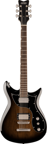 Full frontal of Gretsch Electromatic CVT Baritone Rosewood Bristol Fog.