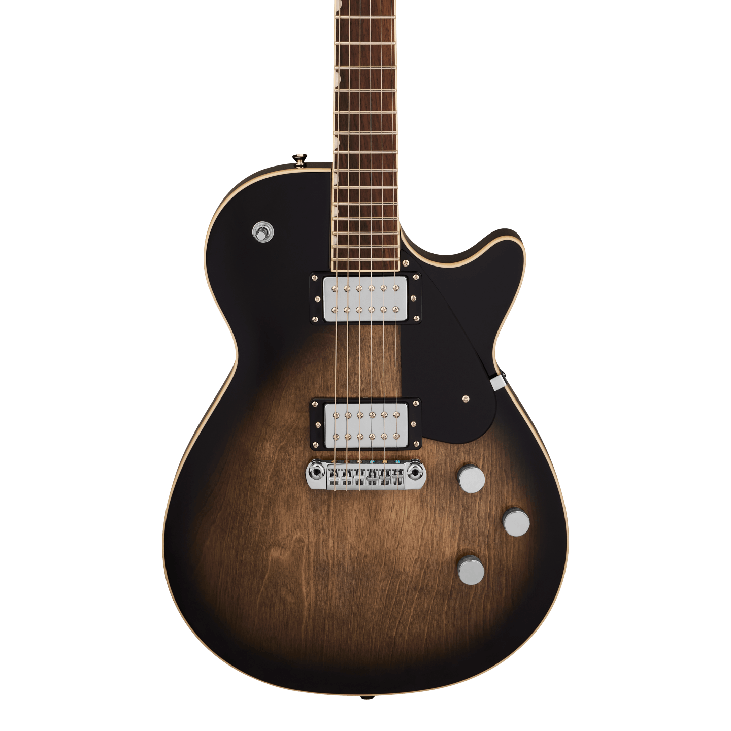 Front of Gretsch Electromatic Jet Bristol Fog.