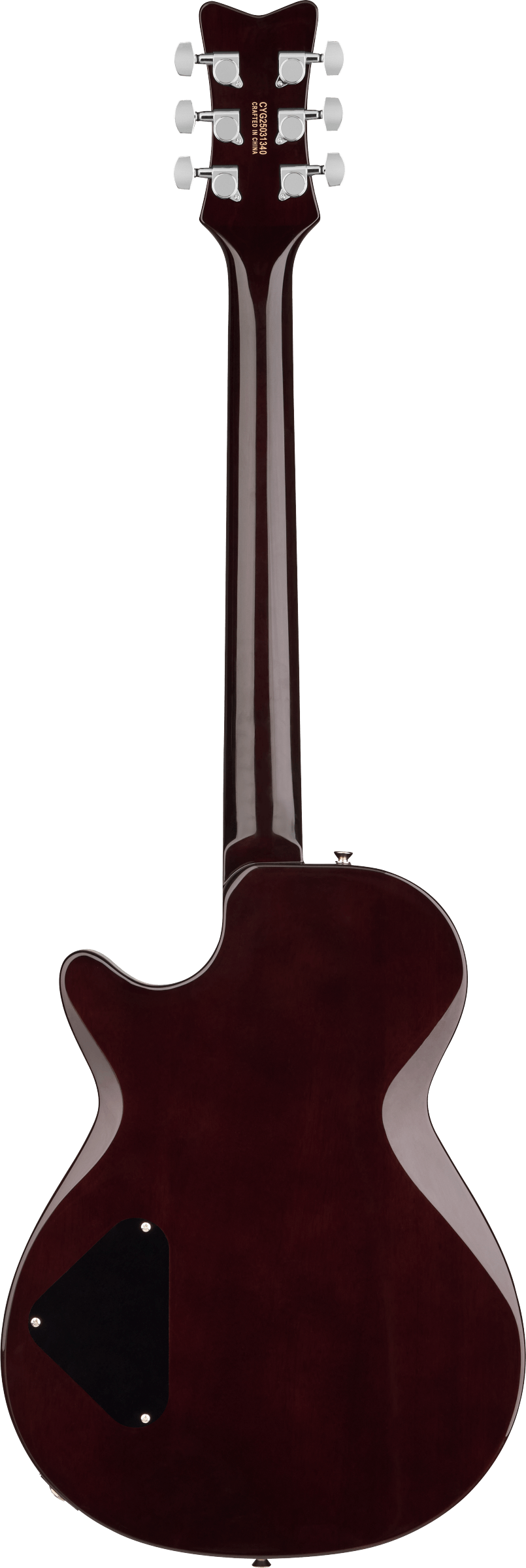 Back of Gretsch Electromatic Jet Club 1 Pickup Claret Burst.