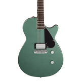 Front of Gretsch Electromatic Jet Club 1 Pickup Steel Olive.