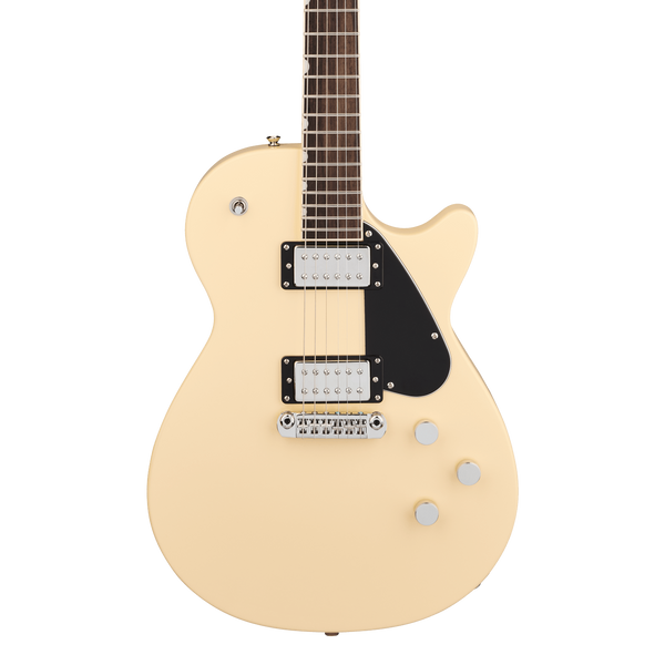 Front of Gretsch Electromatic Jet Club Buttercream.