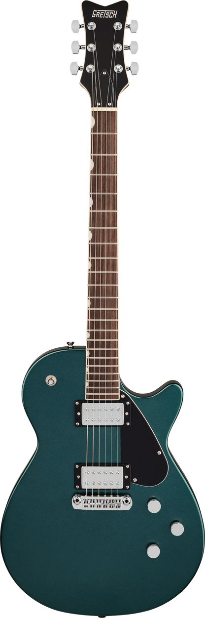 Full frontal of Gretsch Electromatic Jet Club Druid Green.