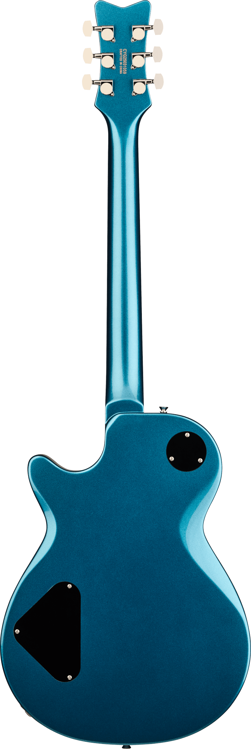 Back of Gretsch Electromatic Jet Club Riviera Blue.