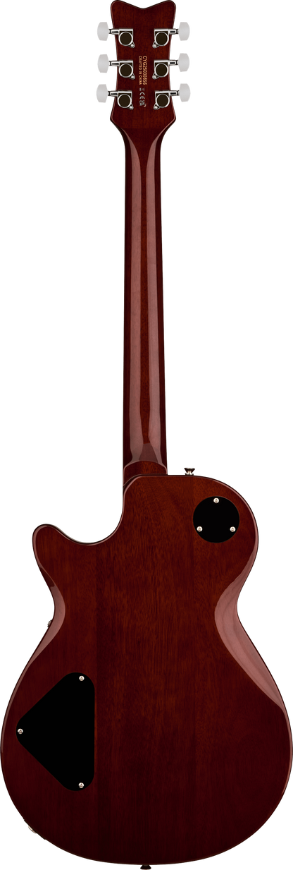 Back of Gretsch Electromatic Jet Dark Cherry Metallic.