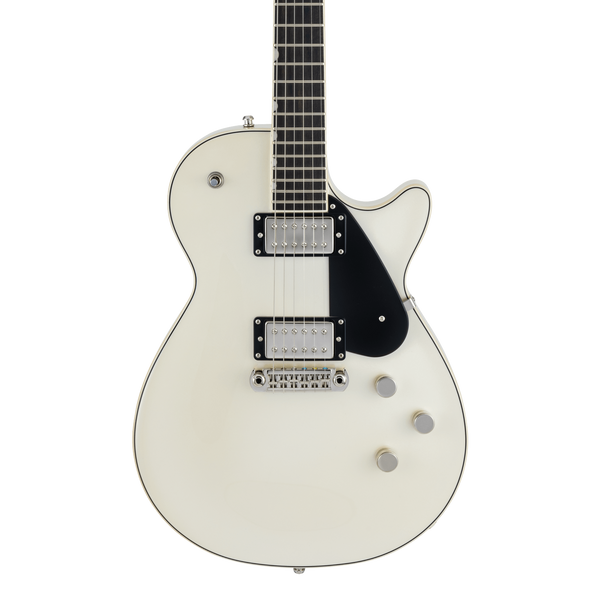Front of Gretsch Electromatic Premier Jet Vintage Pearl.