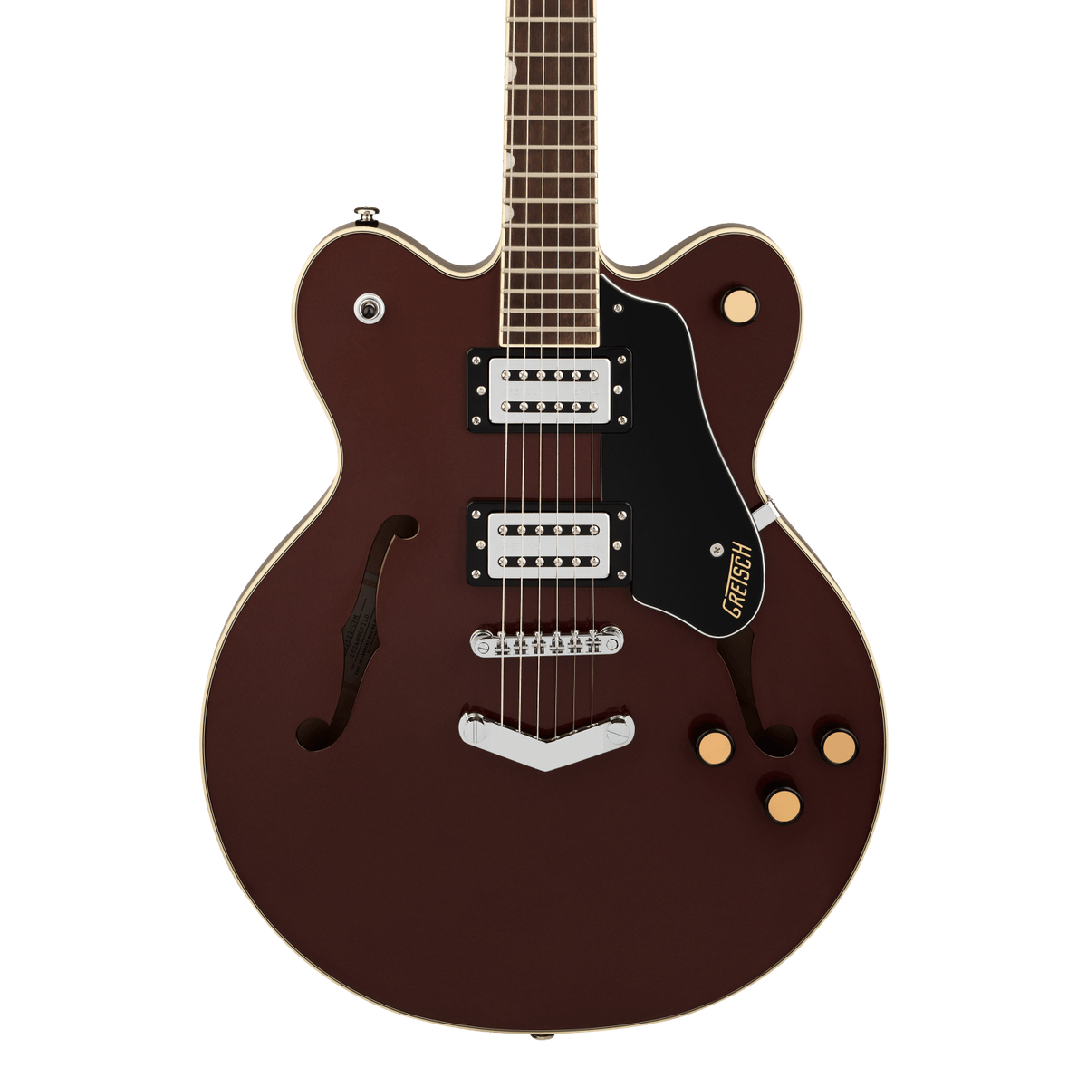 Front of Gretsch G2622 Streamliner Center Block Double-Cut Copper Metallic 2 Tone.