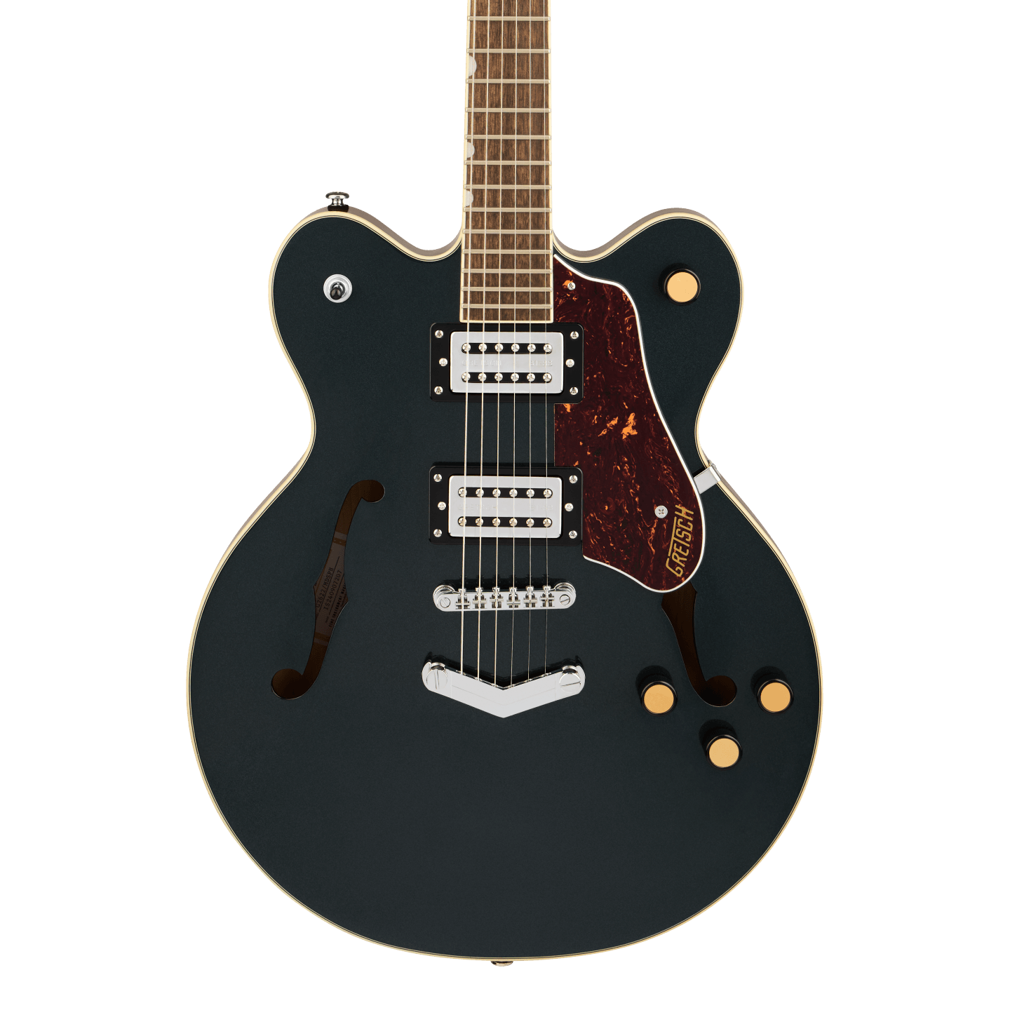 Front of Gretsch G2622 Streamliner Center Block Double-Cut Midnight Sapphire 2 Tone.