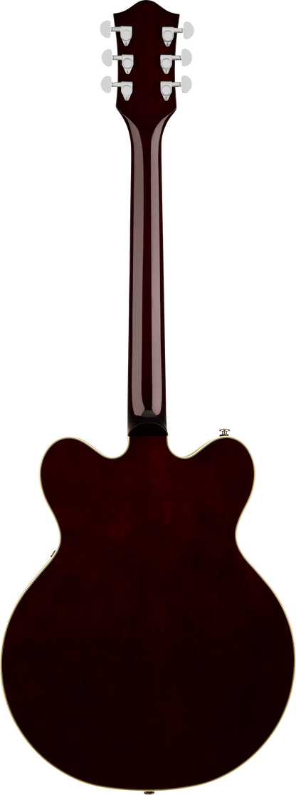 Back of Gretsch G2622 Streamliner Center Block Double-Cut Midnight Sapphire 2 Tone.