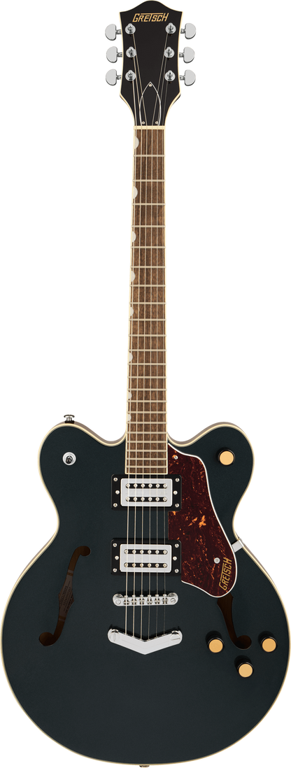 Full frontal of Gretsch G2622 Streamliner Center Block Double-Cut Midnight Sapphire 2 Tone.