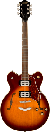 Full frontal of Gretsch G2622 Streamliner Center Block Double-Cut w/V-Stoptail Forge Glow.