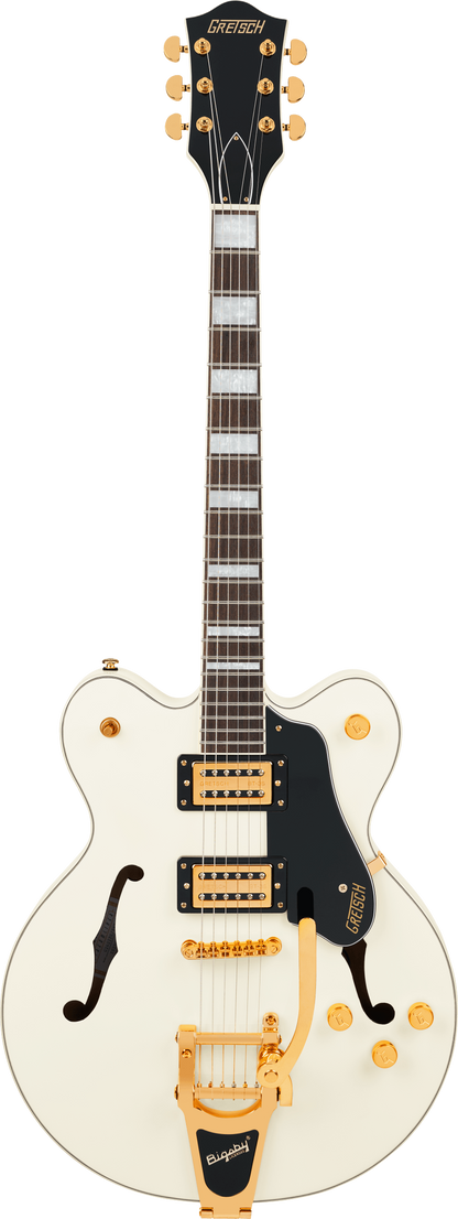Full frontal of Gretsch G2622TG Streamliner Center Block DoubleCut wBigsby LTD Vintage White.