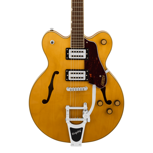 Front of Gretsch G2622T Streamliner Center Block Double-Cut wBigsby Village Amber.