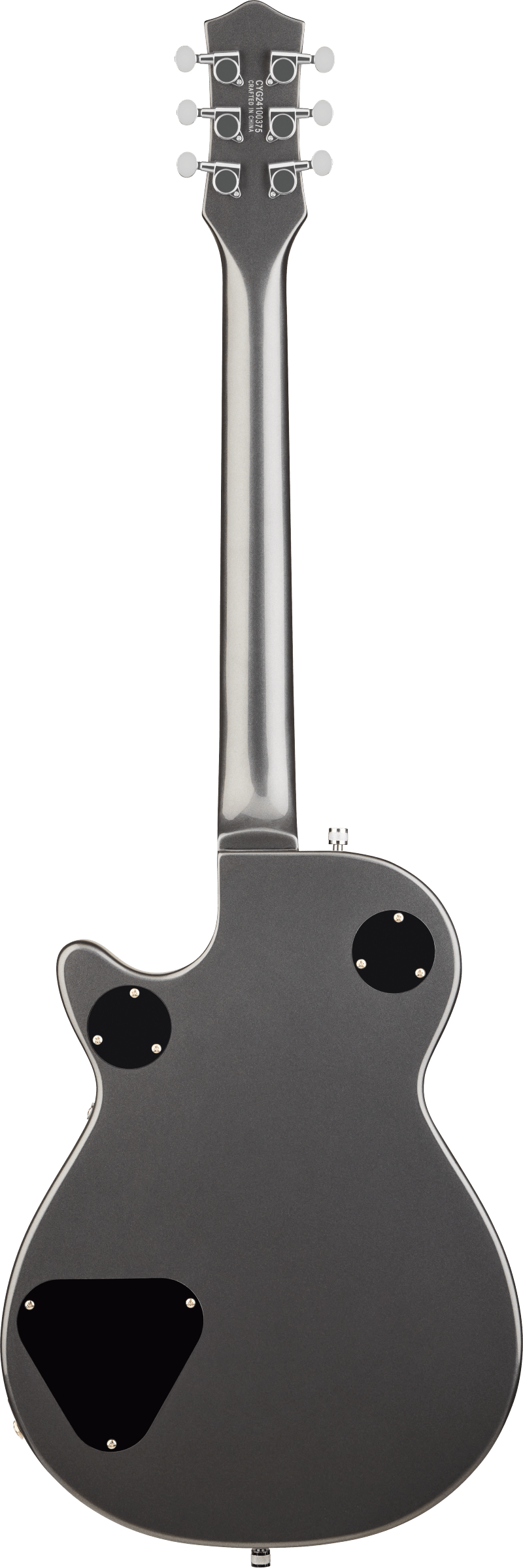 Back of Gretsch G5230T Electromatic Jet Flat Top 2 Tone Vintage White/London Grey.