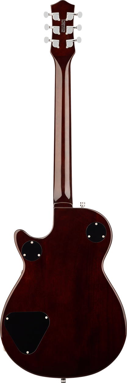 Back of Gretsch G5230T Electromatic Jet Flat Top Orange Stain.