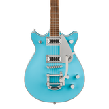 Front of Gretsch G5232T Electromatic Double Jet FT wBigsby Kailani Blue.