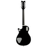 Back of Gretsch G6134T-58 Limited Edition Penguin with String-Thru Bigsby Light Blue Pearl.