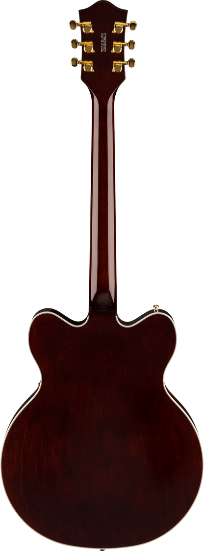Back of Gretsch Limited Edition Abbey Road Studiomatic Hollow Body wBigsby Gold Hardware EBClassic Walnut Stain.