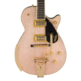 Front of Gretsch Limited Pro Penguin Champagne Sparkle.