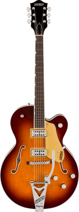 Full frontal of Gretsch Professional Tennessean Hollowbody Havana Burst.
