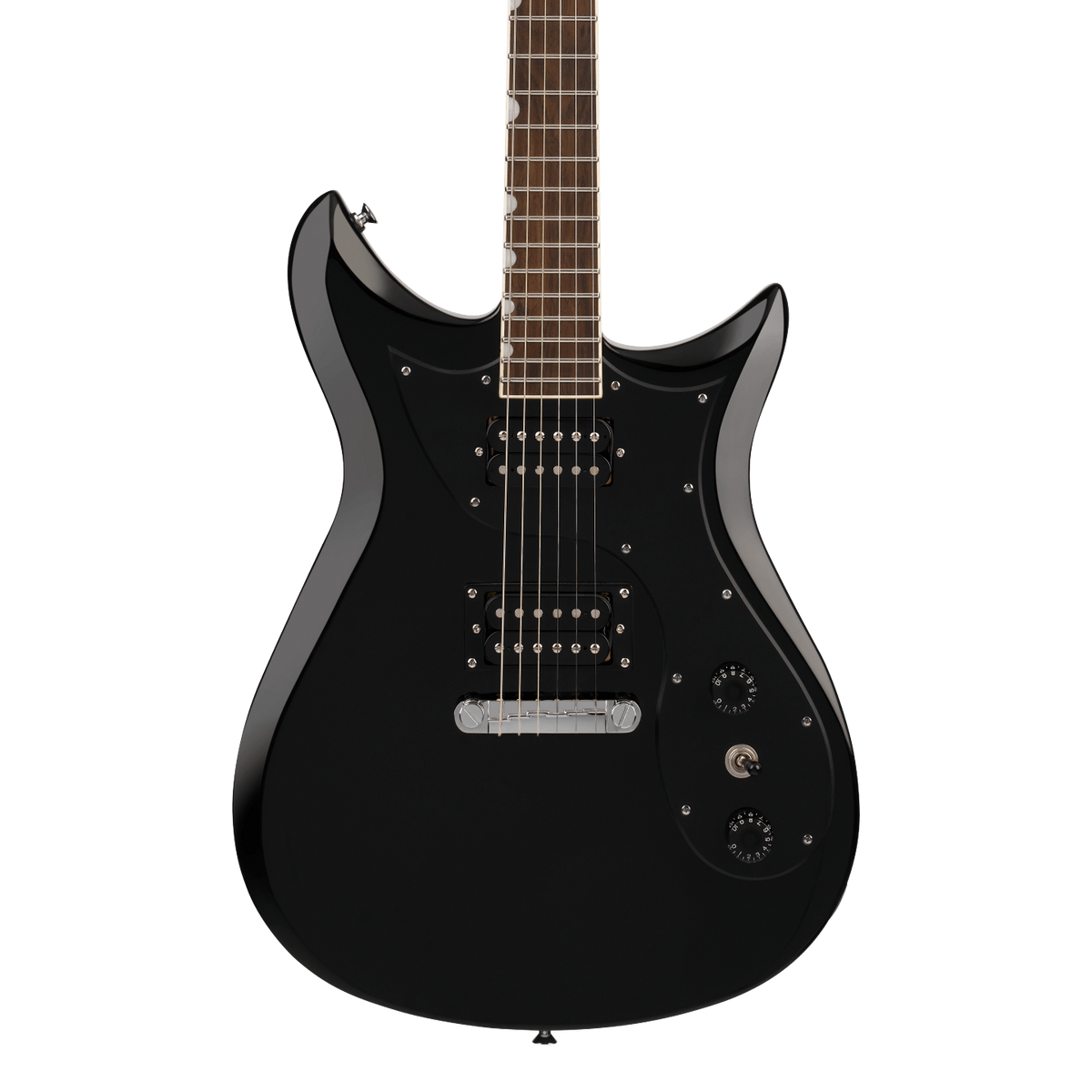 Front of Gretsch Streamliner CVT Laurel Jet Black.