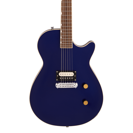 Front of Gretsch Streamliner Jet 1PU Midnight Blue.