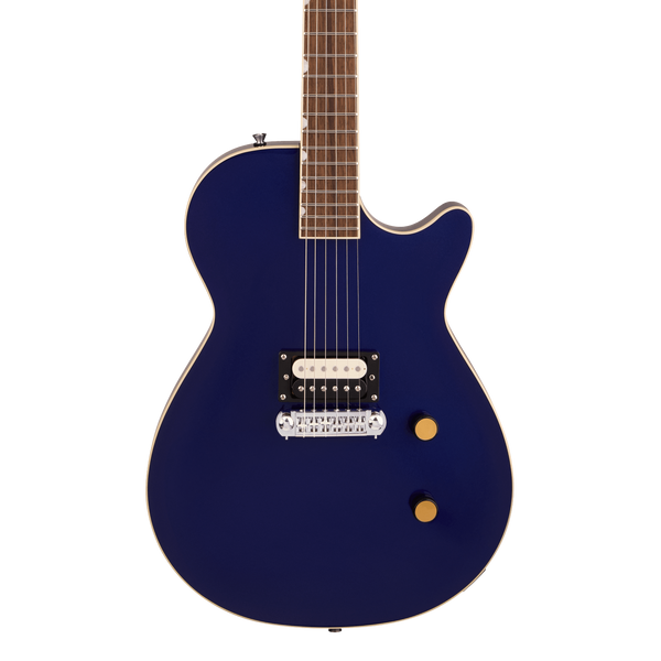 Front of Gretsch Streamliner Jet 1PU Midnight Blue.