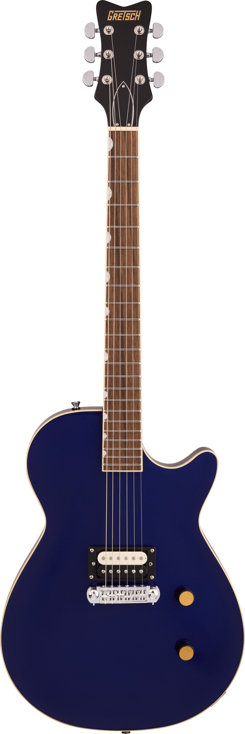 Full frontal of Gretsch Streamliner Jet 1PU Midnight Blue.