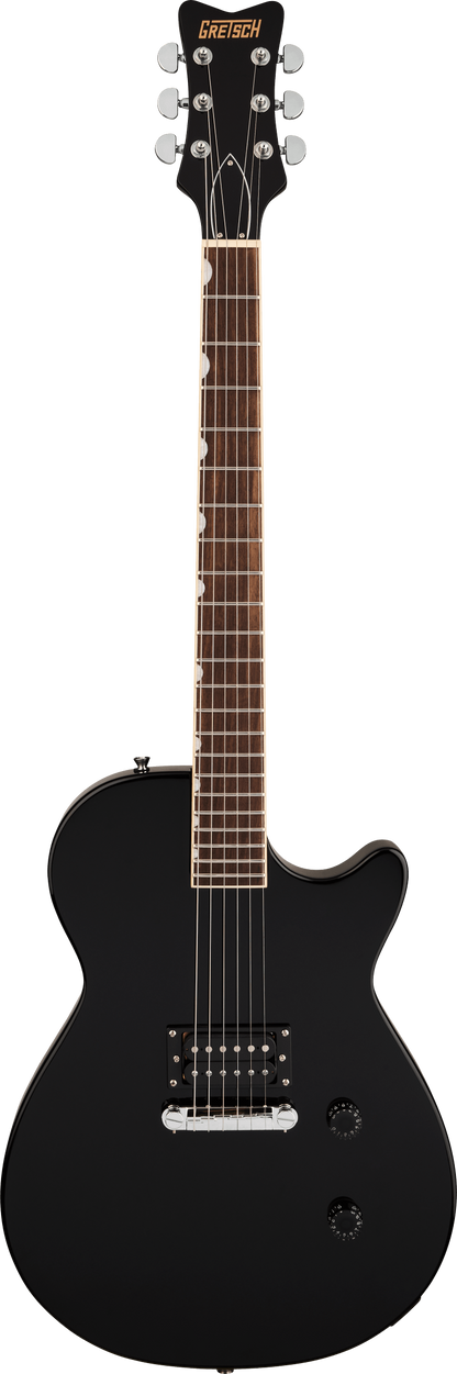 Full frontal of Gretsch Streamliner Jet Club 1PU Jet Black.