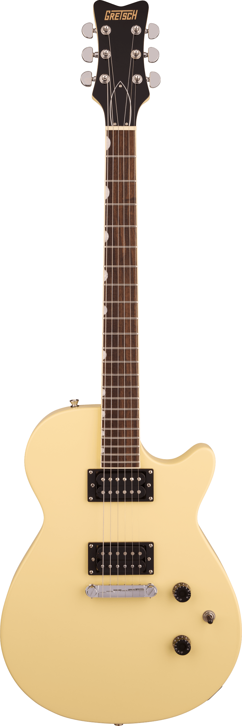Full frontal of Gretsch Streamliner Jet Club Aged White.