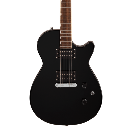 Front of Gretsch Streamliner Jet Club Jet Black.