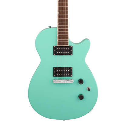Front of Gretsch Streamliner Jet Club Seafoam Green.