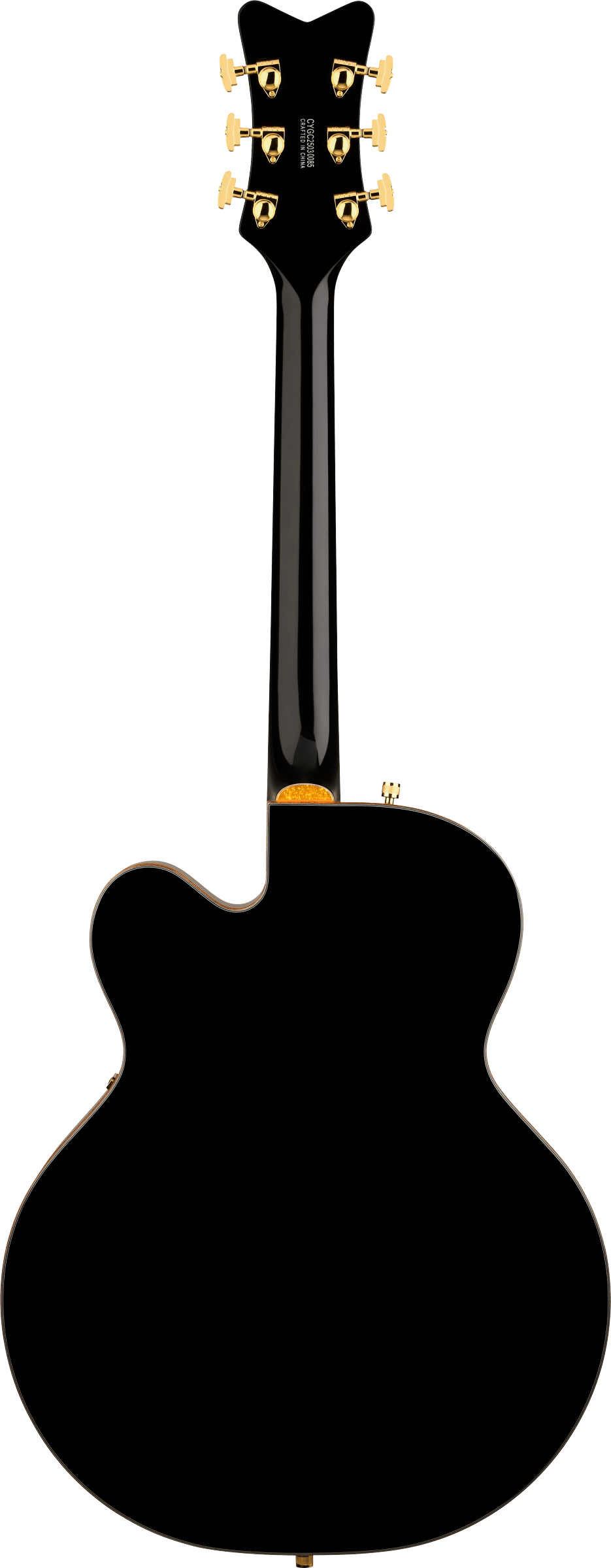 Back of Gretsch Synchromatic Falcon Single-Cut w/Bigsby Black.