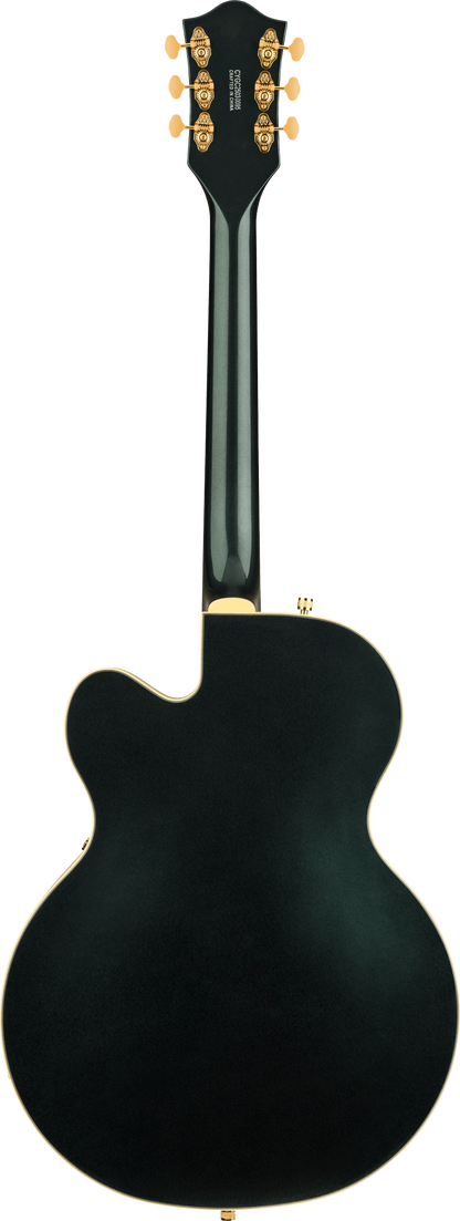 Back of Gretsch Synchromatic Nashville w/Bigsby Cadillac Green.