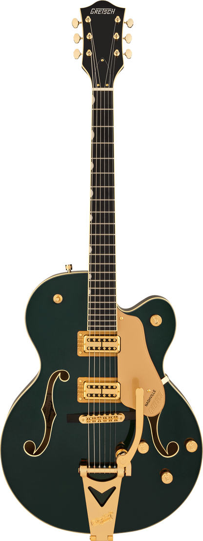 Full frontal of Gretsch Synchromatic Nashville w/Bigsby Cadillac Green.