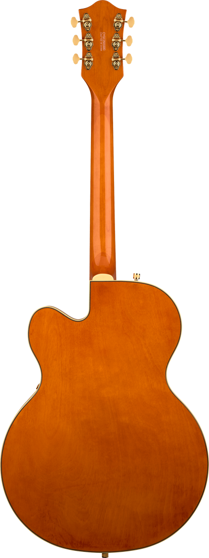 Back of Gretsch Synchromatic Nashville w/Bigsby ‘50s Orange Stain.