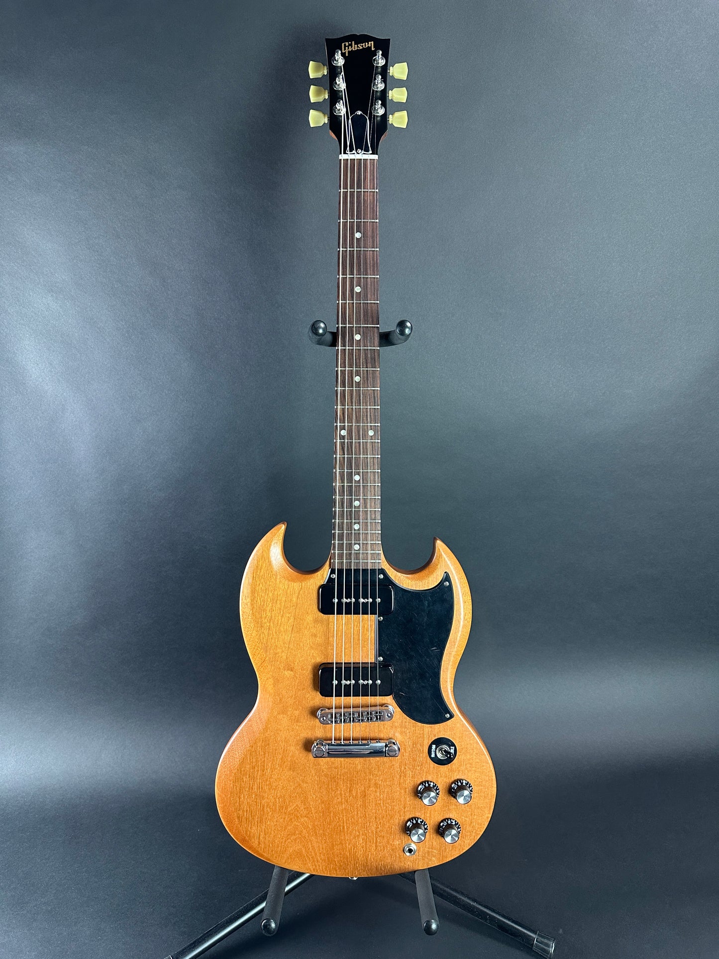 Full front of Used 2011 Gibson 60's Tribute SG Special Natural.