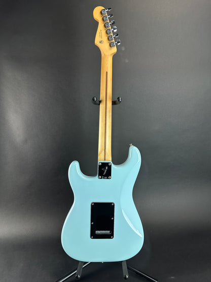 Full back of Used Fender FSR Player Strat HSS Sonic Blue.