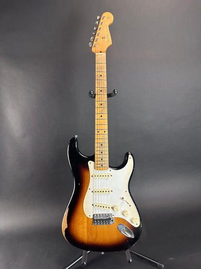 Full front of Used Fender Road Worn '50s Strat 2 Color Burst.