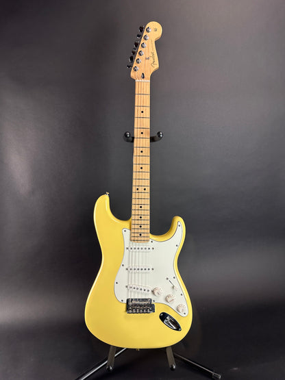 Full front of Used Fender Player Stratocaster Buttercream.