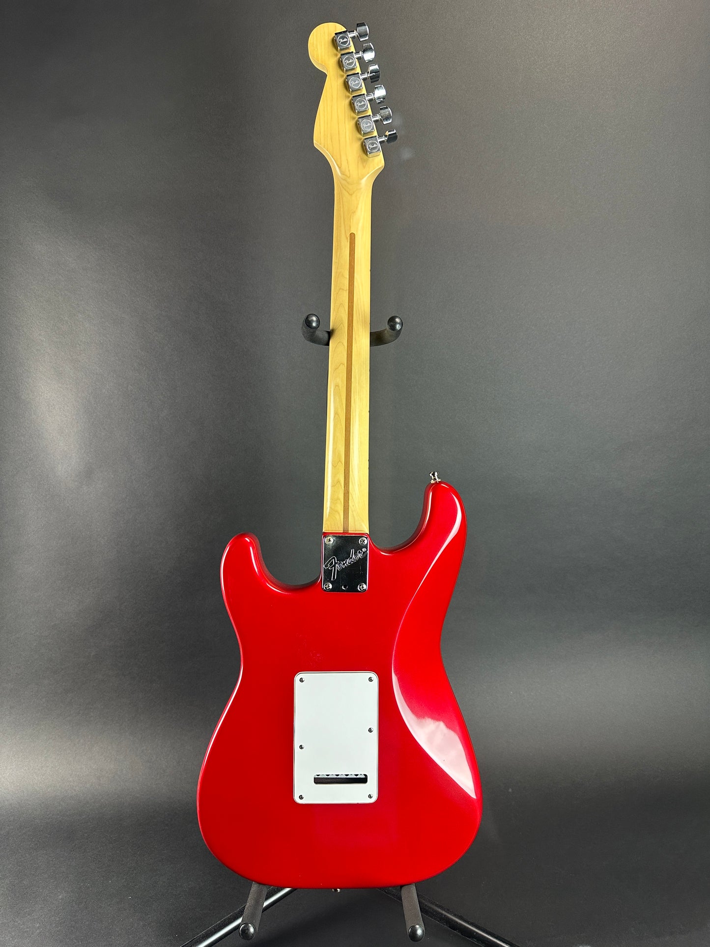 Full back of Used 1992 Fender USA Strat Red.
