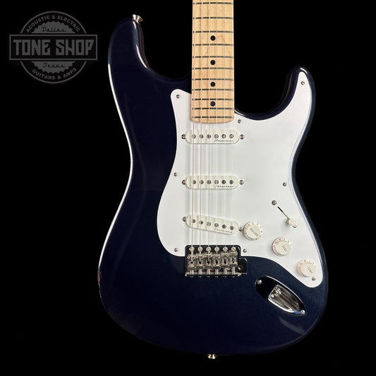 Front of body of Fender Custom Shop Eric Clapton Signature Stratocaster MP Midnight Blue.