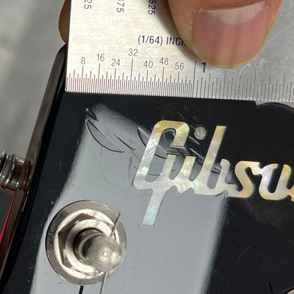 Dings on headstock of Used 2019 Gibson Les Paul Classic Gold Top w/Case TFW2735