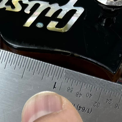 Ding on headstock of Used 2019 Gibson Les Paul Classic Gold Top w/Case TFW2735