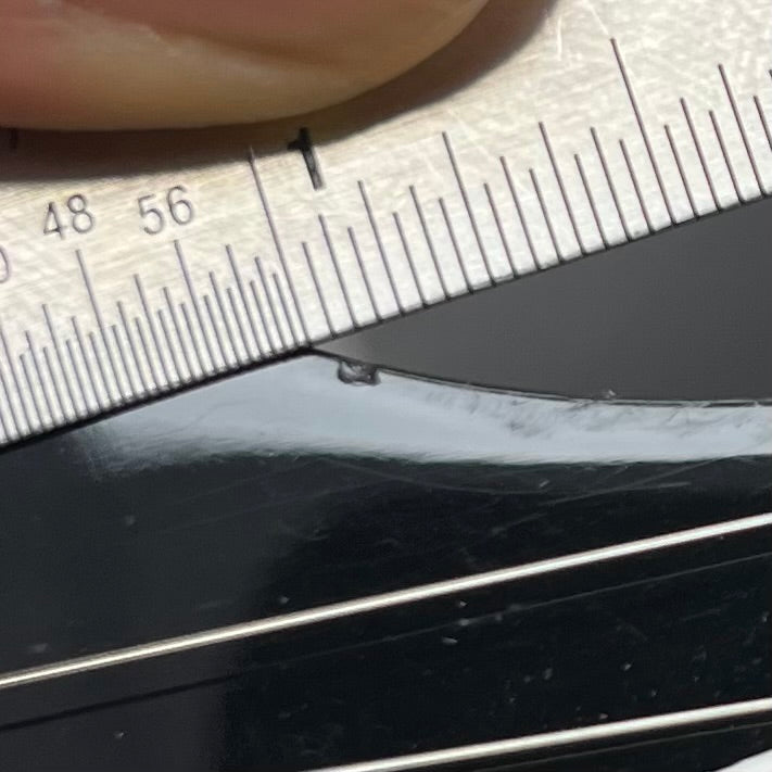 Ding on headstock of Used 2019 Gibson Les Paul Classic Gold Top w/Case TFW2735