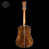 Full back of Martin Custom Shop  28 Style Dread Adirondack/Wild Grain East Indian Rosewood.