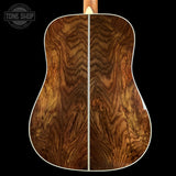 Back of Martin Custom Shop  28 Style Dread Adirondack/Wild Grain East Indian Rosewood.