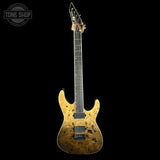 Full front of Used ESP LTD M-1000 HT Blackburl Fade.