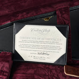 Certificate of authenticity for Martin Custom Shop  00-14F 28/45 Style Adirondack/Wild Grain East Indian Rosewood.